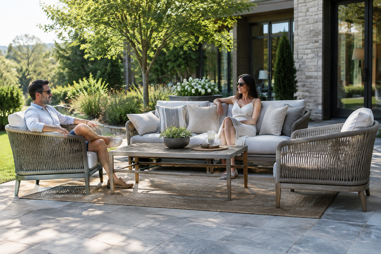 Patio furniture set lifestyle photo