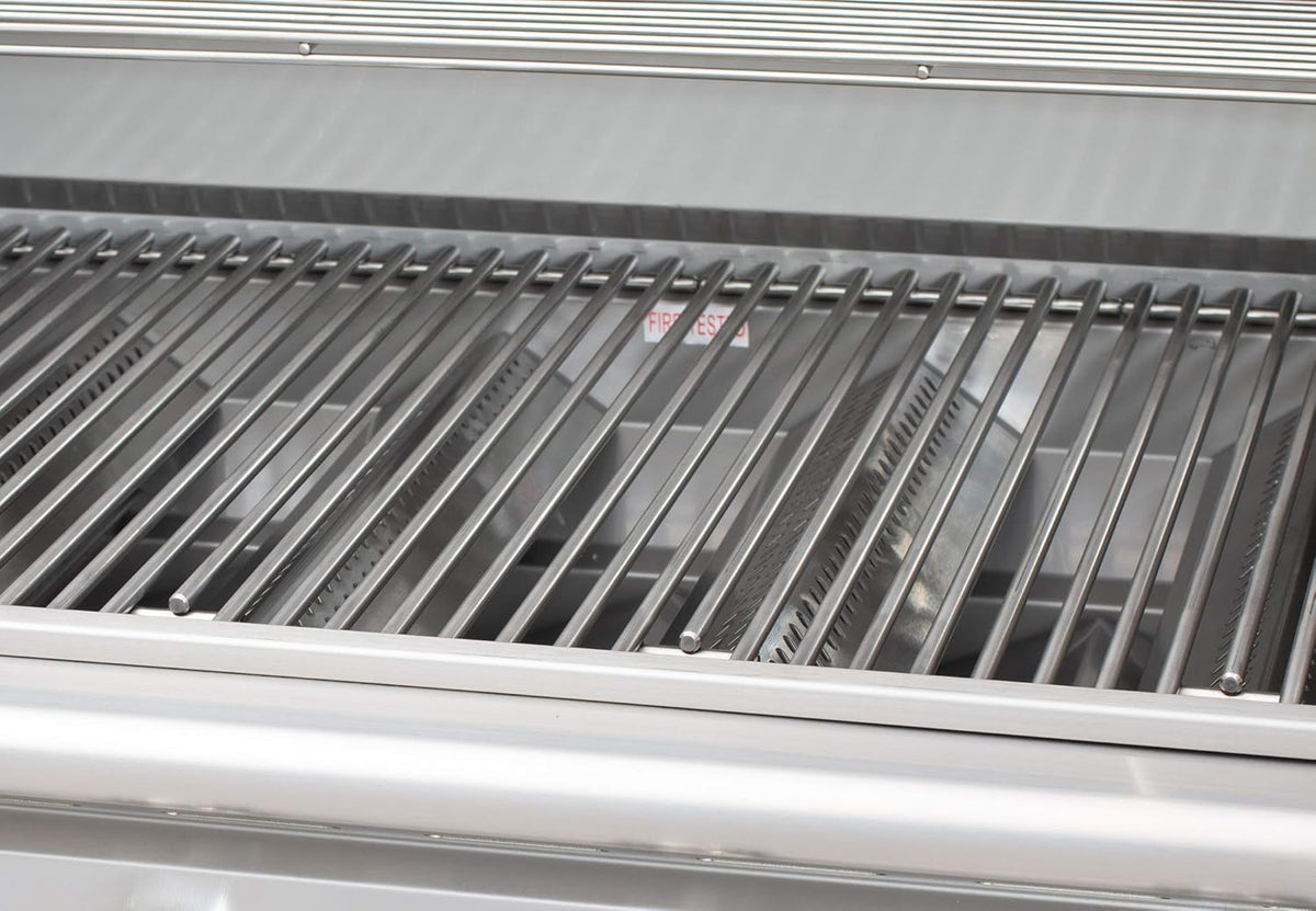 Bullet by Bull Yukon 5 Burner Outdoor Kitchen Grill, Built-In Gas Grill with 75,000 Btus of Heat, 304 Stainless Steel, Cast Iron Heat Treated Reliabull Bar Burners and Piezo Igniters
