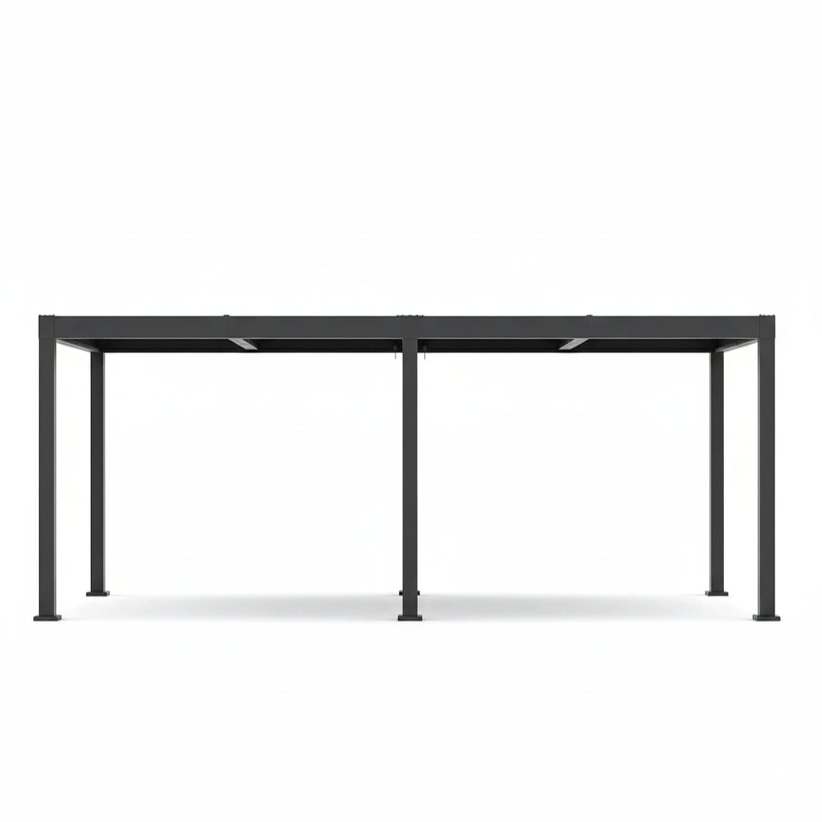 All-Aluminum Louvered Pergola 12 Ft X 24 Ft, Outdoor Pergola with Adjustable Louvered Roof, Reinforced Aluminum Frame, Integrated Drainage System, Hardtop Gazebo for Patio, Deck, Gray
