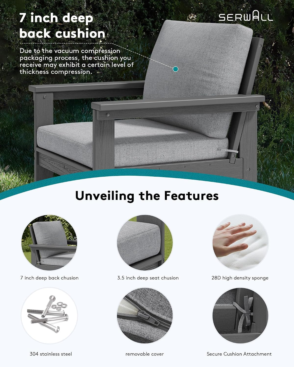 HDPE Outdoor Patio Furniture Set Outdoor Couch
