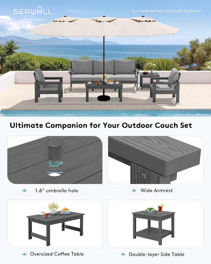 HDPE Outdoor Patio Furniture Set Outdoor Couch