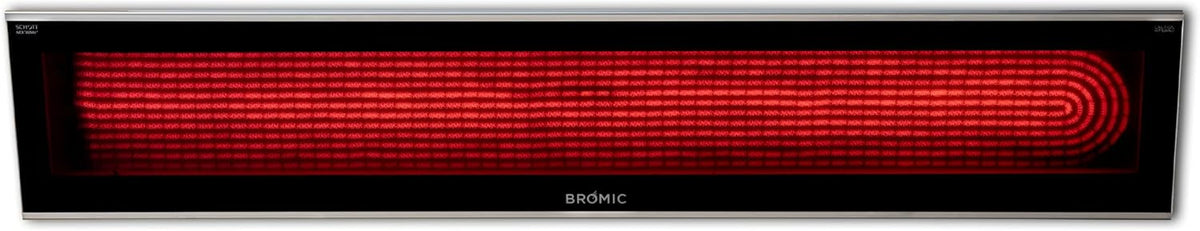 Bromic Platinum Smart Heat 2300W Electric Patio Heater - Radiant Infrared, 220V-240V, Black Finish - BH0320003